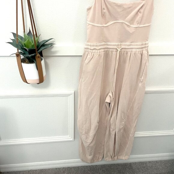 NWOT FP Movement Inbound Stretch Cotton Jumpsuit Cashmere Pink Size M - Picture 3 of 6